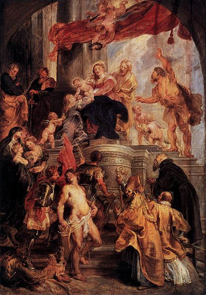 Peter Paul Rubens Virgin and Child Enthroned with Saints